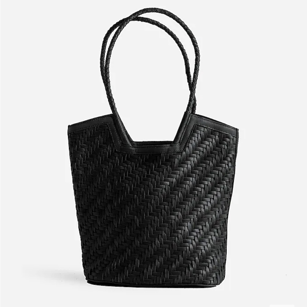 Bembien Black Woven Tote Bag